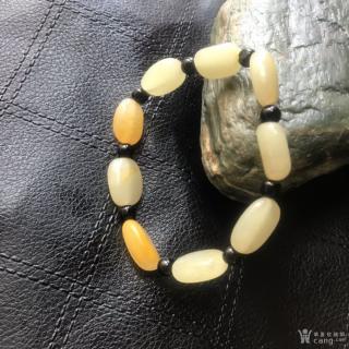 和田玉原石手链30克